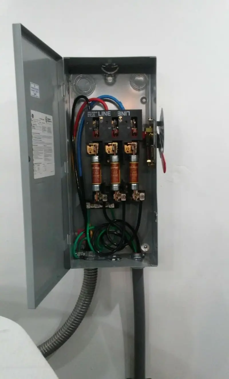 Three-phase disconnect switch installed for Electrical Wiring & Rewiring in Creedmoor