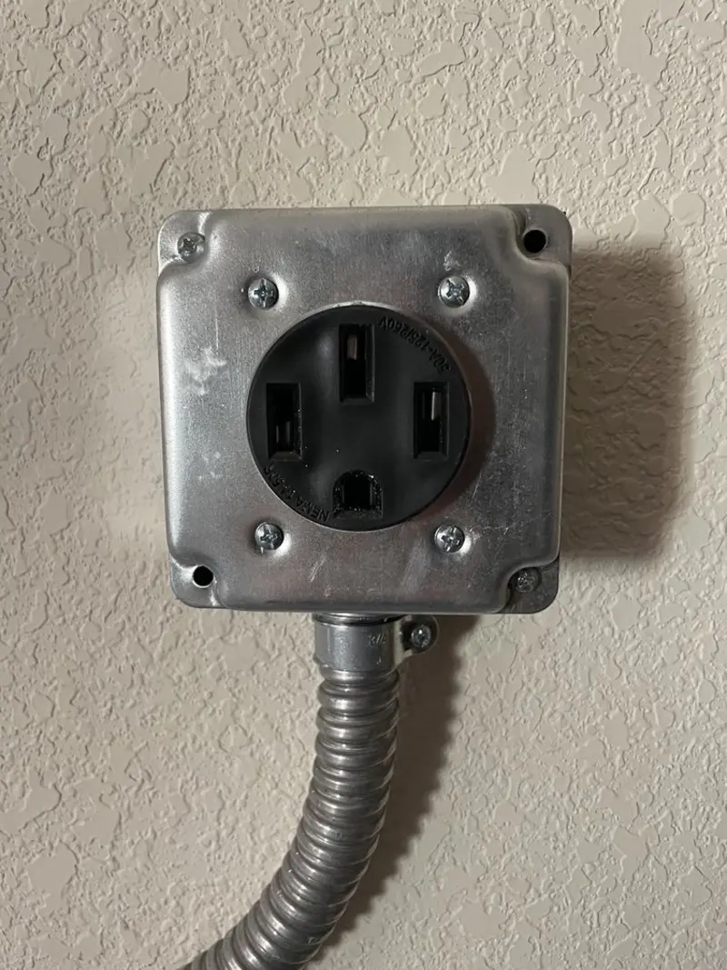 NEMA 14-50 outlet installed for Smart Home Electrical in Creedmoor